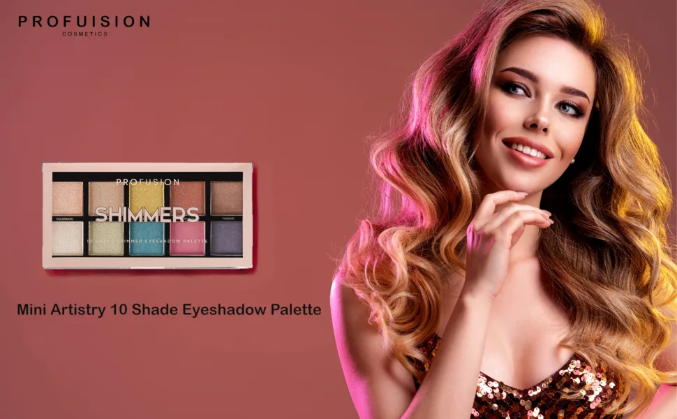 Profusion Cosmetics Mini Artistry 10 Shade Eyeshadow Palette Shimmers - 10 shade Eyeshadow