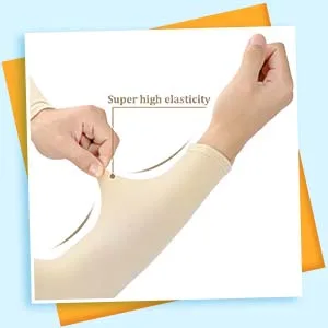 8 Pairs Elderly Skin Thin Protector Sleeves Bruise Abrasions Protective Arm Sleeve Beige - product information 3