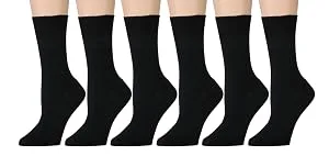 Yacht & Smith Women's Diabetic Neuropathy Edema Socks Cotton Crew Medical Sock 12 Pack White - product information 4