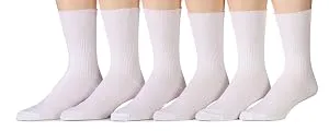 Yacht & Smith Women's Diabetic Neuropathy Edema Socks Cotton Crew Medical Sock 12 Pack White - product information 5