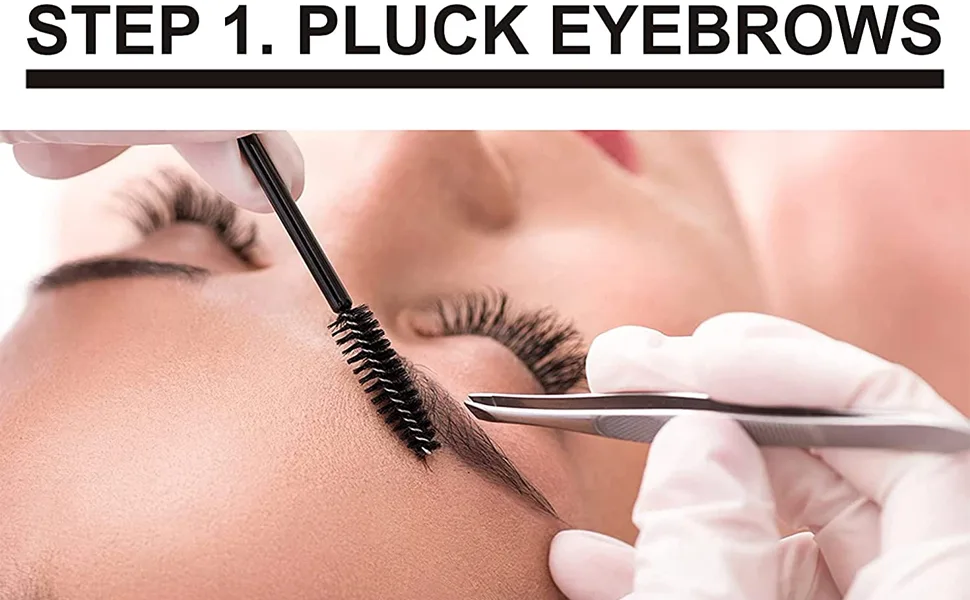 Eyebrow Extensions Kit with 1 x Trays of Mink Eyebrows In Black Comes on Mixed Length Trays 5-8 Mm Mix by Kc Republic - Eyebrow Extensions Kit with 2 Trays of Mink Eyebrows in Light Browns, Comes