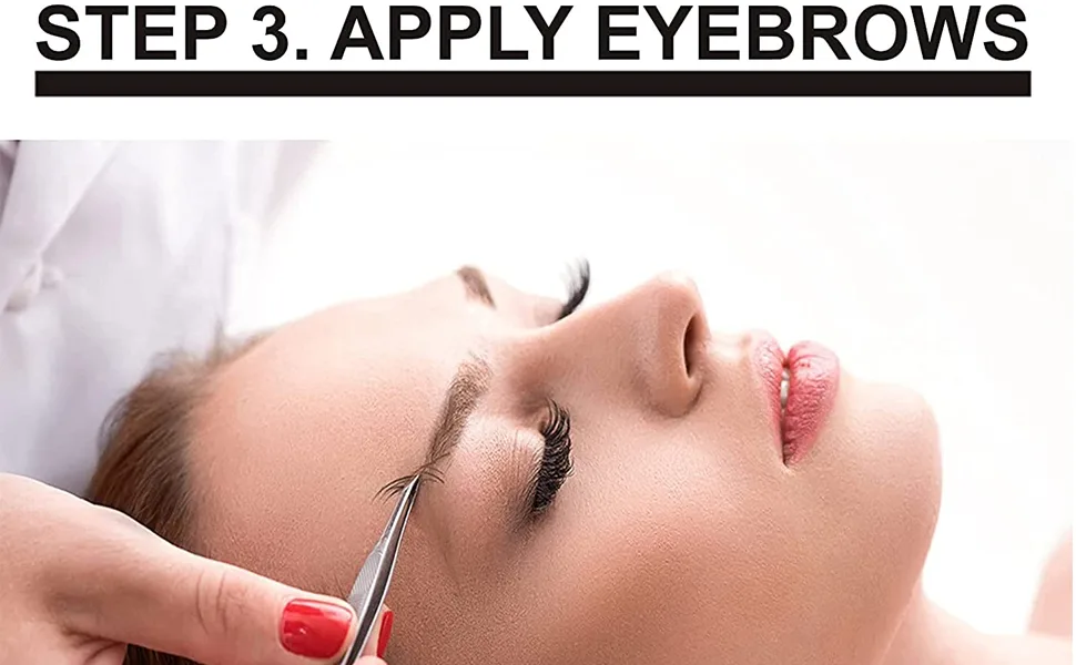 Eyebrow Extensions Kit with 1 x Trays of Mink Eyebrows In Black Comes on Mixed Length Trays 5-8 Mm Mix by Kc Republic - Eyebrow Extensions Kit with 2 Trays of Mink Eyebrows in Light Browns, Comes