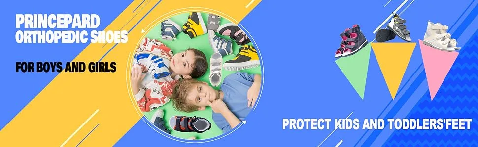 princepard Orthopedic Sandals for Kids Toddlers Corrective Shoes with High Back and Ankle & Arch Support 7 Toddler - product information 2