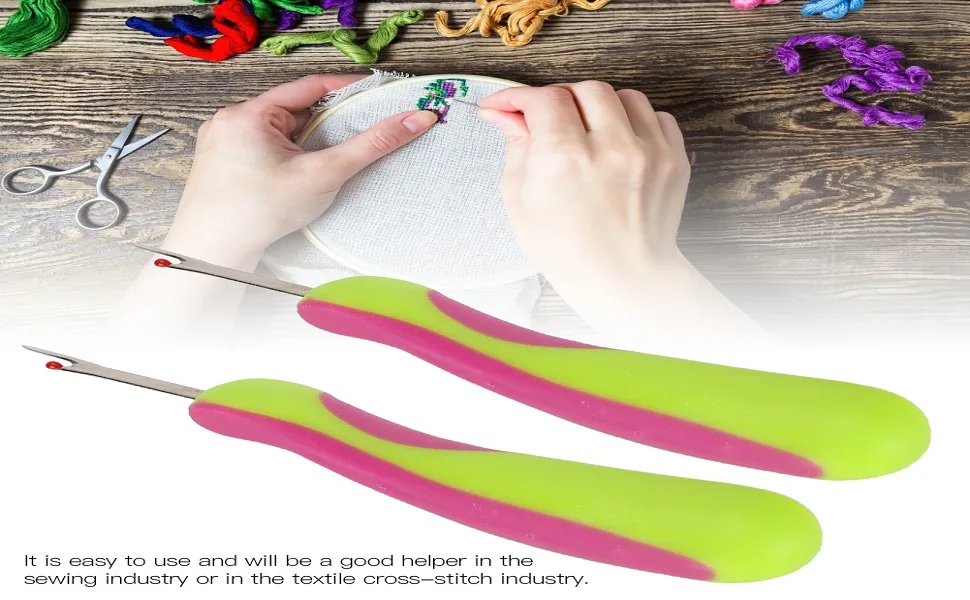 2pcs Seam Rippers Sewing Seam Thread Removers Stitch Rippers Unpicker Tools for Sewing Crafting Removing Threads - 2pcs Seam Rippers