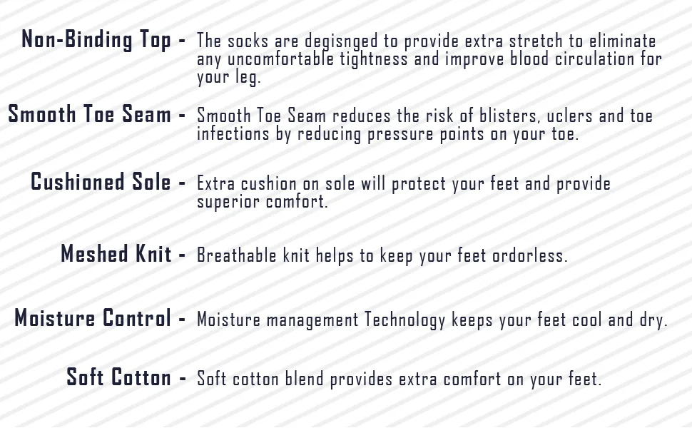 Doctor Recommend Thermal Diabetic Socks Keep Foot Warm Non-Binding Crew Socks For Men Women 9-11 6 Pairs Assorted (Black Grey Navy) - 67-DBT-275-3
