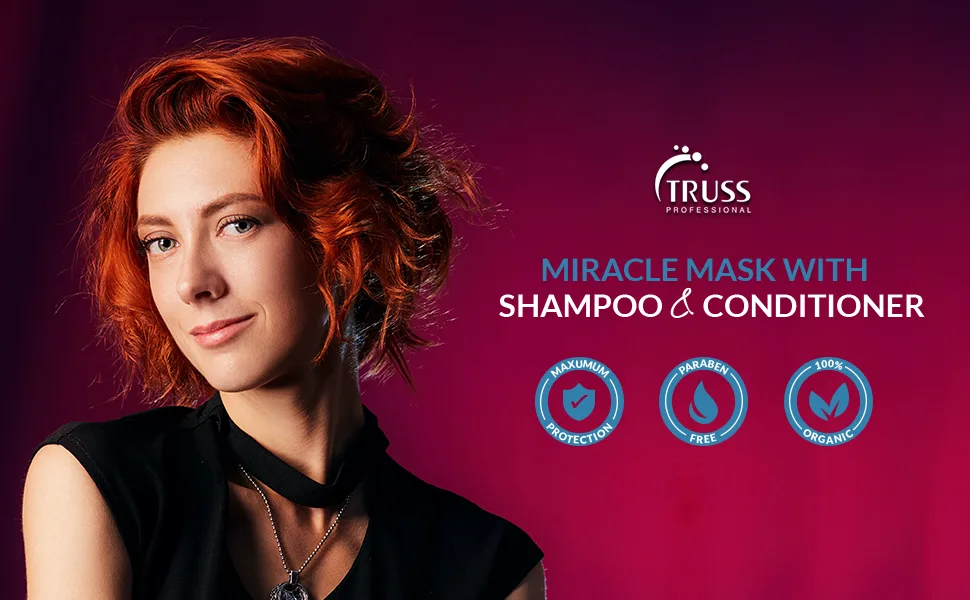 TRUSS Miracle Shampoo and Conditioner Set Bundle with Hair Mask - miracle mask with shampoo and conditioner