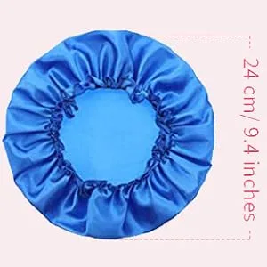 TOPTIE Women Satin Bonnet Night Sleep Cap Elastic Night Hair Cover-Black - product information 6