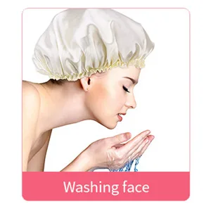 TOPTIE Women Satin Bonnet Night Sleep Cap Elastic Night Hair Cover-Black - product information 9
