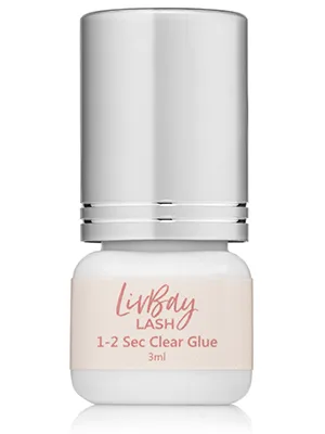 LIVBAY LASH Glue - 3 ML Clear Eyelash Glue (Professional USE ONLY) - Mini Clear Glue