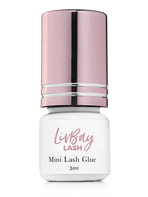 LivBay Lash Glue - Original Mini | Eyelash Glue Extensions | Lash Adhesive | 5 Weeks Retention & 2.5 Sec Dry Time | Professional Use Only White 3ml - Mini White Glue