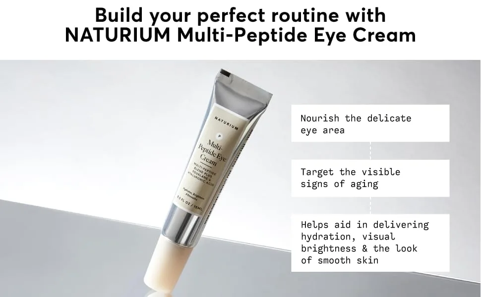 Naturium Multi-Peptide Duo Eye Cream & Moisturizer Firming & Smoothing Skincare Treatment - Multi-Peptide EyeCream M2