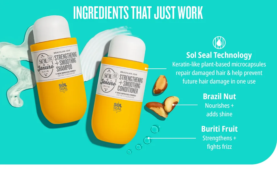 SOL DE JANEIRO Brazilian Joia Damage Repairing Shampoo and Conditioner Set - Ingredients that just work