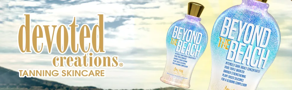 Devoted Creations Beyond the Beach - Intensely Dark Highly Concentrated Vivid Bronzer Barrier Strengthening Plant Based Silicones Boosts Cellular Energy & Luminosity - 12.25 oz. - Beyond the Beach By Devoted Creations