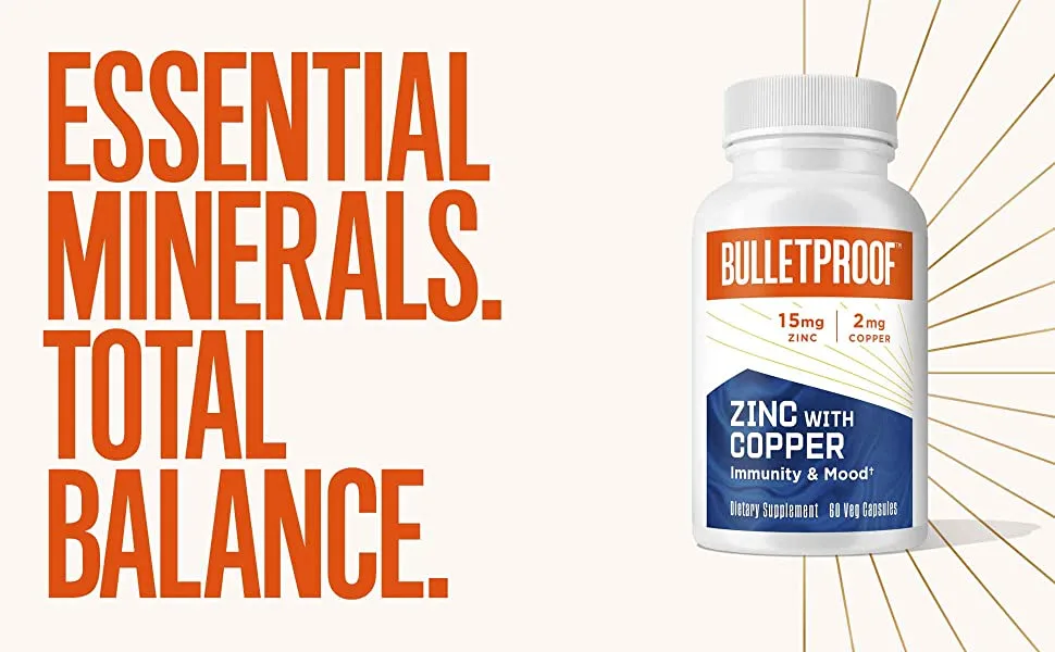 Bulletproof Triple Threat Strength Bundle Vitamins A-D-K 30 Softgels Zinc with Copper 60 Capsules Methyl B-12 Spearmint Flavor 60 Lozenges - Detox, master antioxidant, Glutathione Force, immune, detoxification, liposomal delivery system