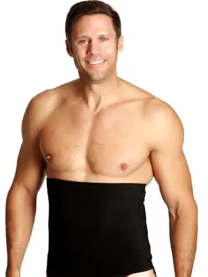 Insta Slim Men s Slimming Compression Firming Belt Slimming Tummy Control Special Occasions Back Support Posture Support XX-Large Black - belt