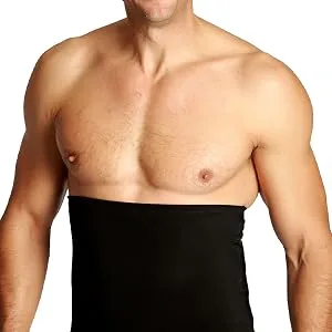 Insta Slim Men s Slimming Compression Firming Belt Slimming Tummy Control Special Occasions Back Support Posture Support XX-Large Black - Front