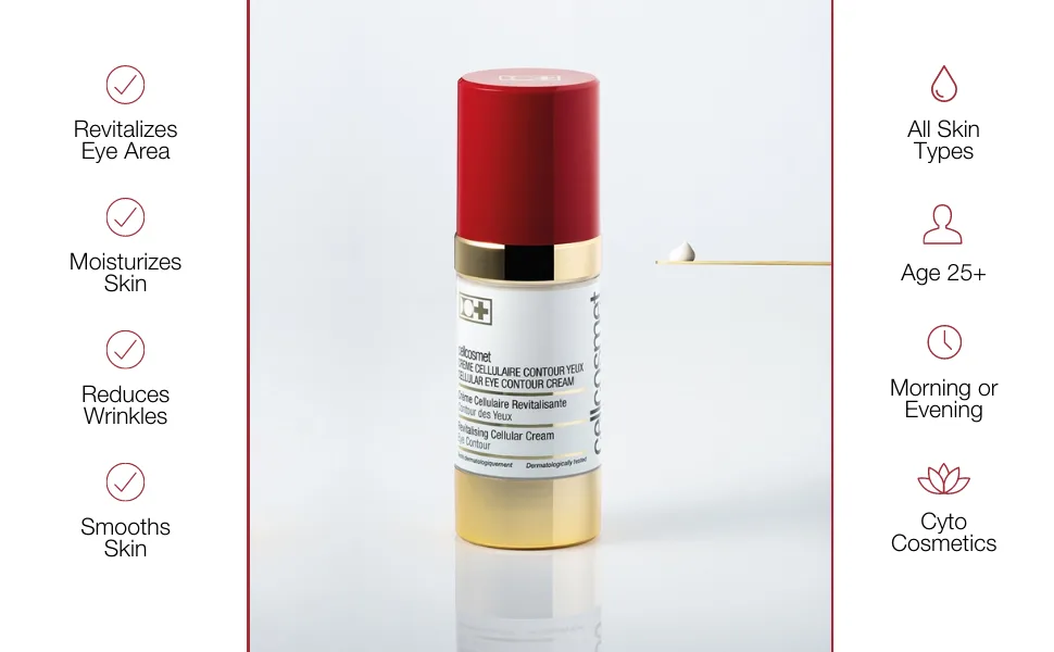 Cellcosmet Cellular Eye Contour Cream - Revitalizing Eye Cream and Anti-Aging Treatment (1.04 oz) - Cellular Eye Contour Cream