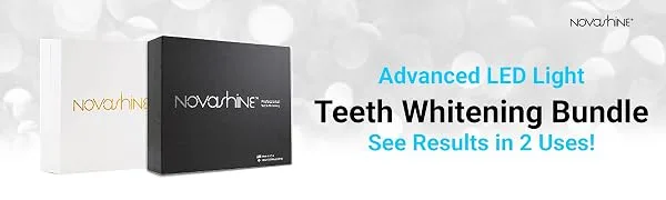 Novashine Professional Teeth Whitening Kit Couples Bundle Advanced LED Light Fast Results Bundle for Two - Novashine