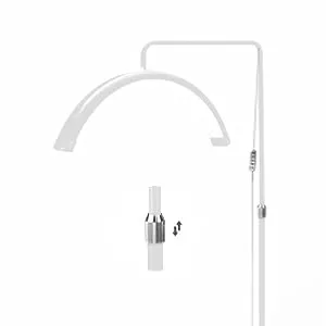 toyshi Eyelash LED Floor Light Half Moon Lamp for Lash Extension Lighting for Beauty Skincare Lashes Eyebrows Filming Content Creation (White) - half moon lamp