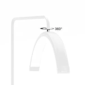 toyshi Eyelash LED Floor Light Half Moon Lamp for Lash Extension Lighting for Beauty Skincare Lashes Eyebrows Filming Content Creation (White) - half moon lamp