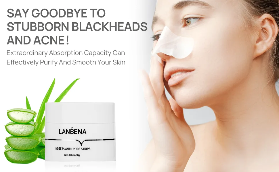 LANBENA 2Pcs Blackhead Mask Blackhead Remover Mask Peel off Mask Facial Pore Cleanser Purifying Face Mask Nose strips (1.05 * 2 OZ) - product information 1