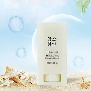 Matte Sun Stick Sunscreen Stick Moisturizing Sunscreen Mugwort + Camelia Relief Sun Sunscreen SPF50 Sun Cream Effectively Protect for All Skin Types 3PCS - Matte Sun Stick
