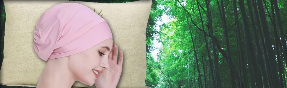 Silk Satin Lined Sleep Cap Inner 19MM 100% Mulberry Silk Outer Bamboo Viscose Nature Breathable for Hair Black - product information 3
