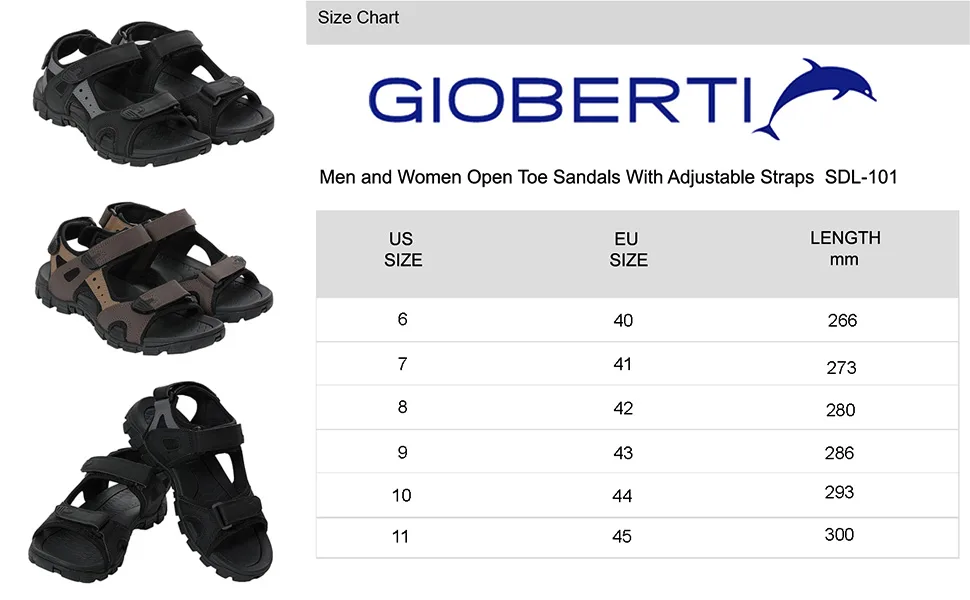 Gioberti Men Open Toe Sandals with Adjustable Straps and Arch Support 9 Brown - Gioberti Men Open Toe Sandals with Adjustable Straps and Arch Support