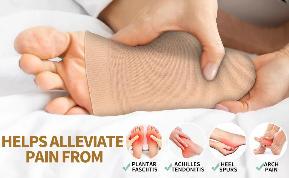 2 Pack Ankle Brace Compression Support Sleeve - 8-15mmHg Best Open Toe Compression Socks for Plantar Fasciitis Arch Support Foot & Ankle Swelling 01 Nude 2 Pairs Large-X-Large - ankle brace