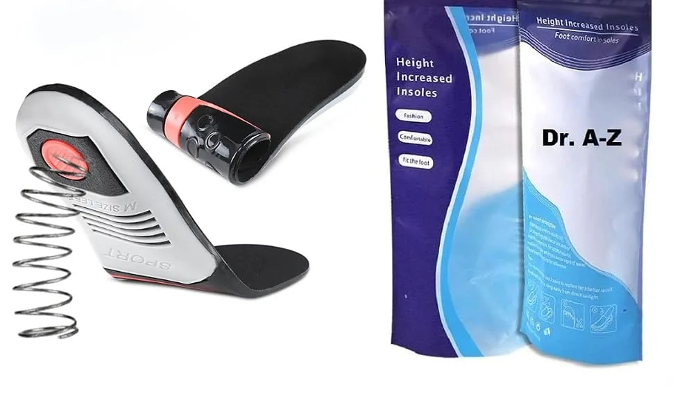 Dr A-Z Shoe Inserts Orthotic Insert Fit Gel dr Shoes Insoles Height Increase Insoles for Men Women Arch Support - Designed with technology to reduce stress on your lower body joints