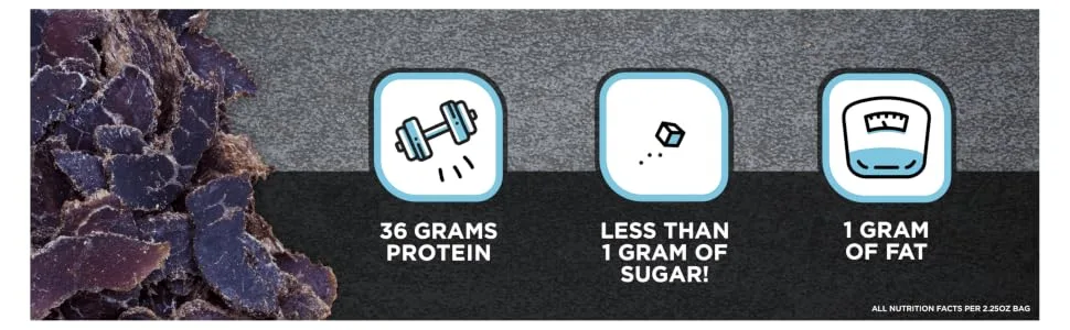 Stryve Foods Protein Snacks Gourmet Beef Biltong  - product information 2