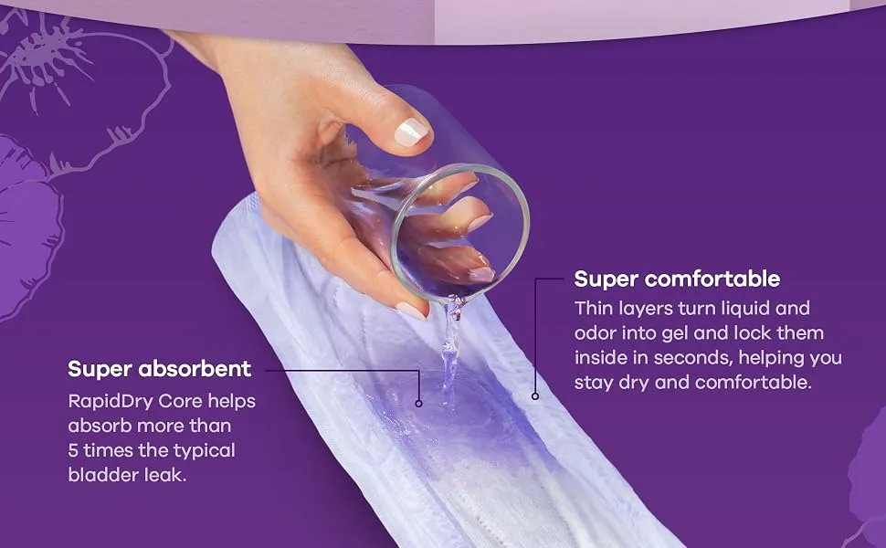 Always Discreet Incontinence & Postpartum Incontinence Pads for Women Heavy Absorbency 48 Count x 3 Packs (144 Count total) - Super absorbent, super comfortable