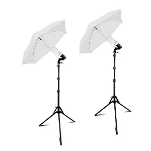 LimoStudio 2 Pack 33" 3-Fold Ultra Compact Professional Photography Photo Video Studio Lighting Flash Translucent White Soft Umbrella for Photo Portrait Studio Shooting AGG3099 2PACK - Application