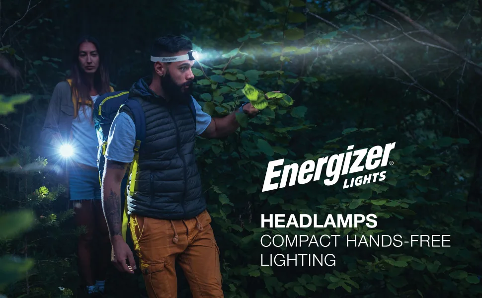 Energizer Rechargeable LED Headlamp IPX4 Water Resistant High-Powered Bright LED Multiple Light Modes Best Headlight for Camping Running Outdoors Emergency Light USB Included Black (1-Pack) - unspecified