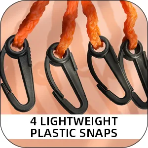 SF 4 Arm Crab Trap Harness with Heavy Duty Metal Hooks for Sailing Fishing Crabbing Blue Crabs 1 Pack/Plastic Snap Red Trap Harness - product information 5