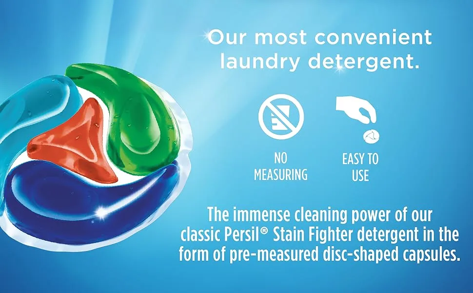 Persil Discs Laundry Detergent Pacs Stain Fighter 38 Count Pack of 2 76 Total Loads 38 Count (pack of 2) - stain fighter