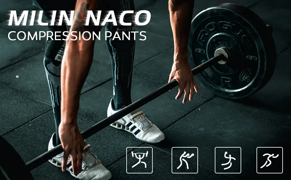 Milin Naco Men's Compression Pants Compression Leggings Sports Compression Pants & Tights Running Tights Ski Base Layer Small 3 Packs-black / Black / Athletic Black - compression pants men