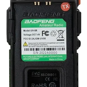 BaoFeng Radio UV-5R 8W 2Pack Handheld Ham Radios (VHF & UHF) with High Gain Antenna and Programming Cable (2Pack) (M) - FCC ID