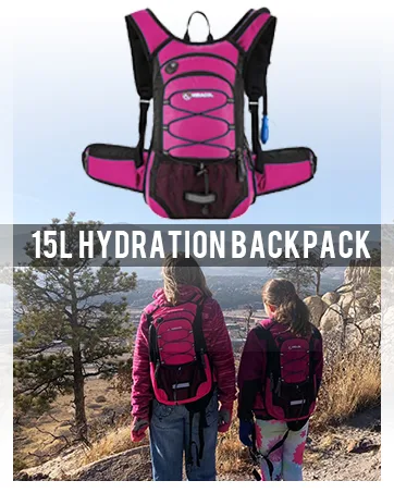 MIRACOL Hydration Backpack with 2L Water Bladder Insulated Water Backpack Perfect Pack for Running Hiking Cycling Camping Charcoal Grey - product information 2