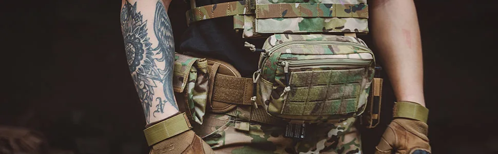 EXCELLENT ELITE SPANKER Tactical Molle Admin Pouch for Tactical Vest Chest Waist Pack Utility Tool Pouch Tactical EDC Bag C Triple-MC - product information 7