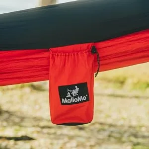 MalloMe Hammock - Camping Hammocks - Portable Hammock Kids Hammock Outdoor Hammock - Hamaca Double Hammock - 2 Person Hammock Tree Hammock - Hamock Travel Hammock - Backpacking Hammocks for Outside Black & Blue Medium - hammock carry sack