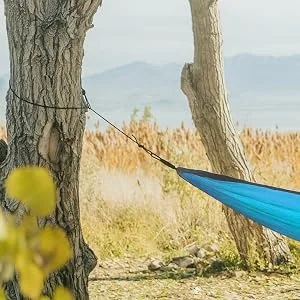 MalloMe Hammock - Camping Hammocks - Portable Hammock Kids Hammock Outdoor Hammock - Hamaca Double Hammock - 2 Person Hammock Tree Hammock - Hamock Travel Hammock - Backpacking Hammocks for Outside Black & Blue Medium - hammock ropes