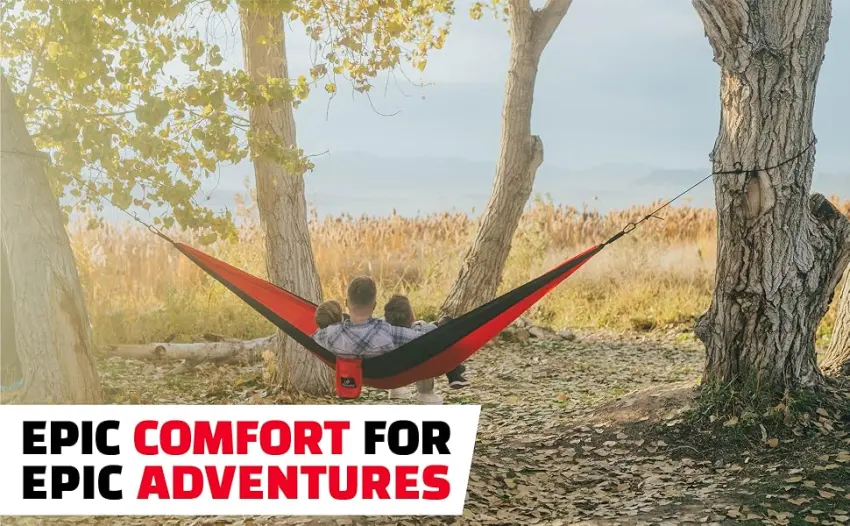 MalloMe Hammock - Camping Hammocks - Portable Hammock Kids Hammock Outdoor Hammock - Hamaca Double Hammock - 2 Person Hammock Tree Hammock - Hamock Travel Hammock - Backpacking Hammocks for Outside Black & Blue Medium - hammock with ropes