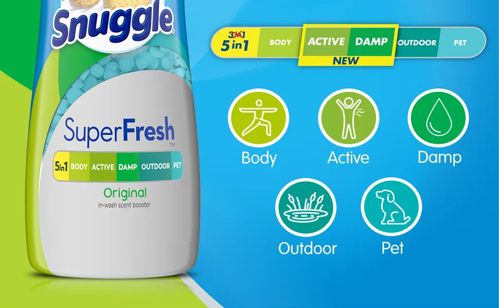 Snuggle Scent Shakes In-Wash Scent Booster Laundry Beads SuperFresh Original 3in1 Odor Elimination 9 Ounces Pack of 4 - snuggle scent beads