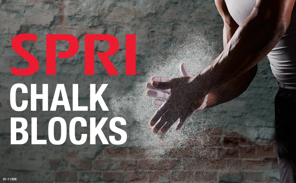 SPRI Chalk Block & Chalk Ball for Gymnastics Rock Climbing Bouldering Rings Weightlifting Pool Billiards 2 oz Block (8-Pack) - SPRI Chalk Blocks