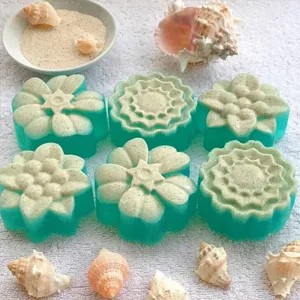 OBSGUMU 3 Pack Silicone Soap Molds 6 Cavities Flowers Soap Mold Rectangle and Different Flower shapes Perfect for Soap Making Handmade Cake Chocolate Biscuit Pudding (Pink) - soap mold