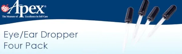 Apex Eye/Ear Dropper 2 Count (Pack of 1) - Eye/Ear Dropper Four Pack