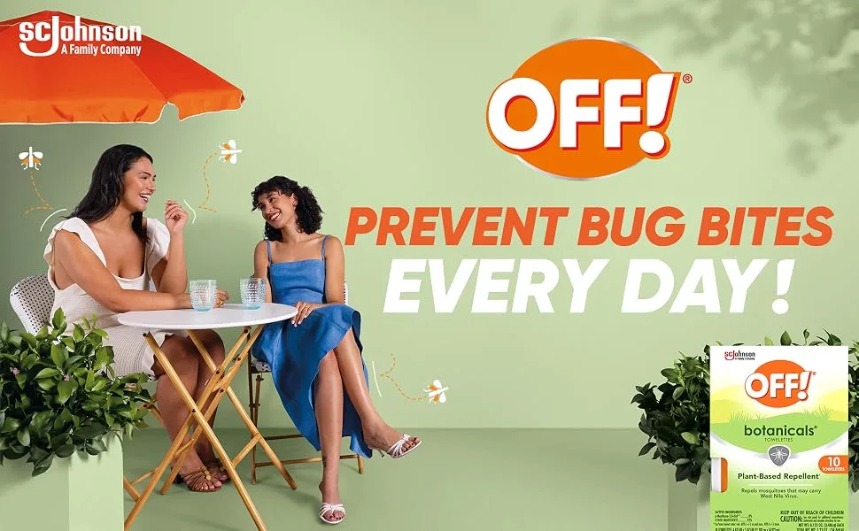 OFF! Botanicals Insect Repellent Wipes Plant-Based Mosquito Repellent 10 Count Individually Wrapped Wipes - product information 1