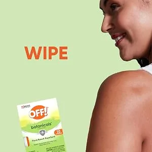 OFF! Botanicals Insect Repellent Wipes Plant-Based Mosquito Repellent 10 Count Individually Wrapped Wipes - product information 5