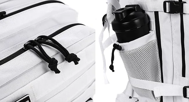 LHI Military Tactical Backpack for Men and Women 45L Army 3 Days Assault Pack Bag Large Rucksack with Molle System White - tactical backpack